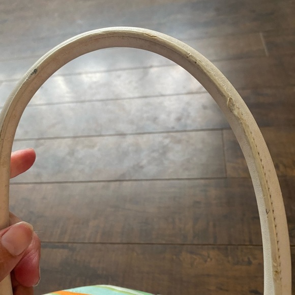 Coach Hampton Multi Colour Canvas striped Satchel - Picture 13 of 15